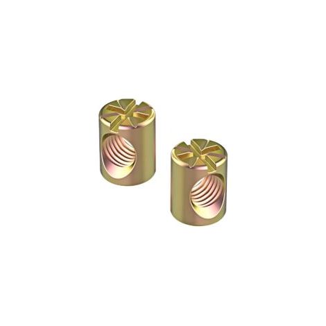 20 Stück Zylindermuttern, M6 x 20 mm Schlitz-Möbelschrauben, verzinkte Kohlenstoffstahl-Zylindermuttern, für Möbel - Crezuo