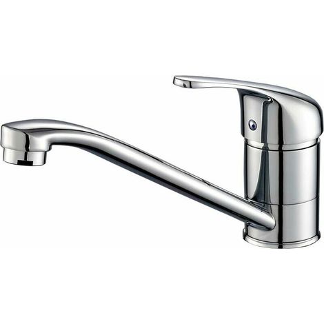 Classic Single Handle Kitchen Faucet, 360 Degree Swivel Brass Single Hole Mixer Tap (1/5)