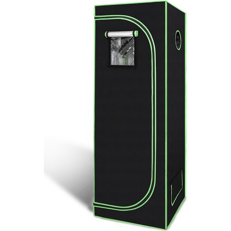 TolleTour Growbox Invernadero Tienda de cultivo para plantas de interior Tienda de cultivo Armario de cultivo Cámara oscura Propagador Armario de cultivo, 60 x 60 x 180 cm (1/5)