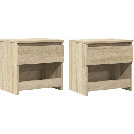 Maison Exclusive - Nachttische 2 Stk. Sonoma-Eiche 40x30x39 cm Ho