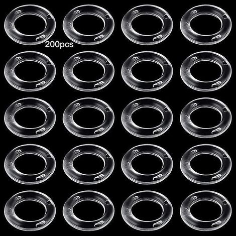200pcs Set 13mm Transparent Roman Rings Stores Curtain Rings Curtain Accessories (1/5)