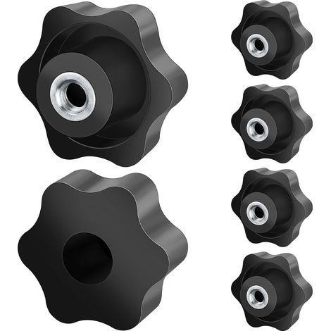 6 Pièces Ecrou à Poignée En Étoile M8 Diamètre Extérieur 50mm Vis Moletée Filetage Moleté Bouton De Serrage Pour Machines Et Équipements, Meubles, Machines-Outils, Appareils De Fitne (1/5)