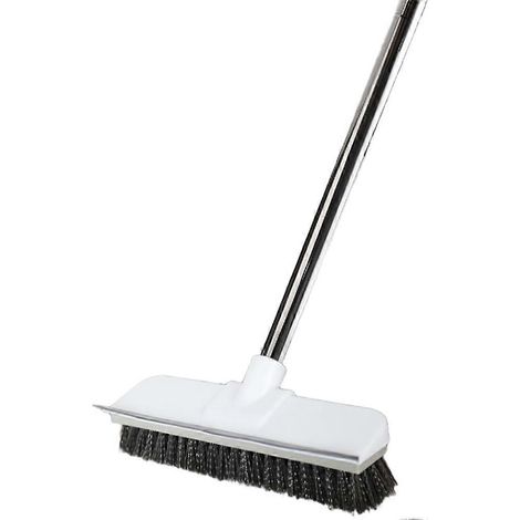 Brosse de sol pour salle de bain, brosse à long manche pour toilettes et salle de bain, brosse à poils durs pour le nettoyage des sols carrelés (1/5)