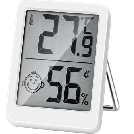 Thermomètre numérique Haute Précision Digital Thermometre Hygrometre Interieur Indicateur D’Humidité Avec Grand éCran Et ThermomèTre Parfait Pour Surveiller Les Maisons, Les Chambres De BéBé (1/4)