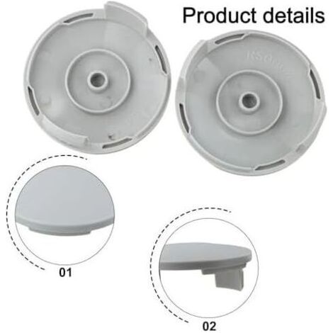 Lot de 2 cache-bobines débroussailleuse RLT4027 RLT4125 RLT5027 RLT6030, boîtier tête en plastique ABS robuste pièces rechange pour tondeuse RAC122 5132002670 - (1/4)