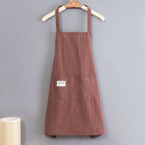 1Pc Kitchen Apron, Waterproof Apron with 2 Pockets for Women and Men, Chef Apron for Cooking, Gardening, Restaurant, BBQ (Cafe) (1/4)