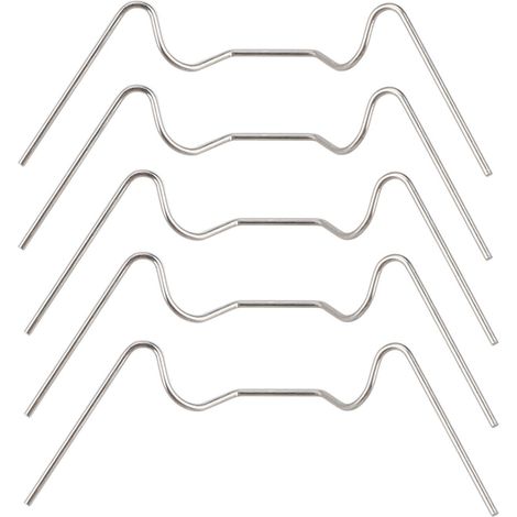 Clous de jardin en acier inoxydable de type W pour la fixation des rideaux de porte de serre et clous de jardin de type W pour la fixation des brise-soleil et des brise-vent (5 pièces) (1/5)