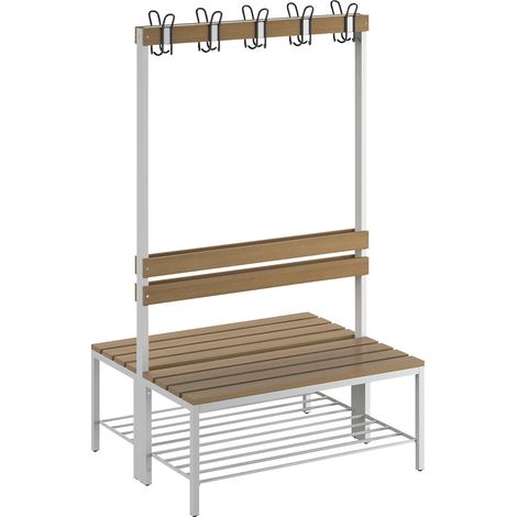 eurokraft basic, Banc de vestiaire avec dossier, double face, (1/5)