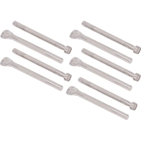 Lot de 10 outils de marquage cuir, 2 tailles, motif arche fleur tournesol 4 pétales, poinçon DIY pour cuir avec manche antidérapant (1/5)