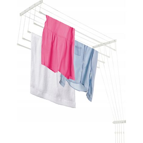 KADAX Deckenwäschetrockner, Wäschetrockner für die Decke Weiß/100cm
