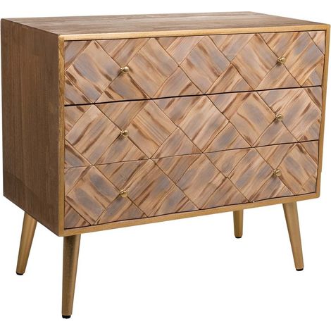 Cómoda de madera marrón 73x36x65 (1/5)