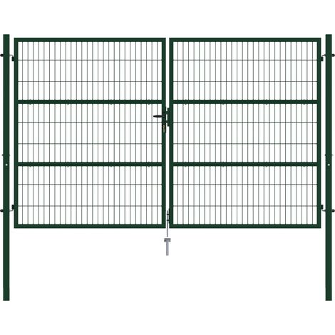 Portail grillagé rigide RAZO 300x180cm vert (1/5)