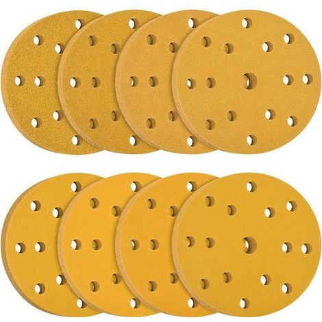 Disques Abrasifs Auto-agrippants 150mm, 80 pièces Disque de Ponçage, Disques Abrasifs, 80/120/180/220/320/400/600/800 Grains 8 trous Idéal pour Poncer/Polir/Dérouiller (1/5)