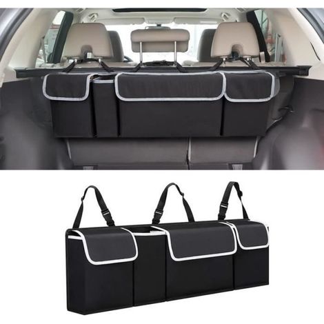Organisateur Voiture - Tissu Oxford Impermeable - 90x25x12 cm - Noir - 1 Piece (1/4)