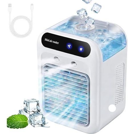 Générique Climatiseur Mobile Silencieux, Rafraîchisseur d'air Portable 500ml, Mini Climatiseur, Climatiseur Mobile sans Évacuation, Climatiseur Portable adapté à la Maison, au Bureau et au Camping (1/5)