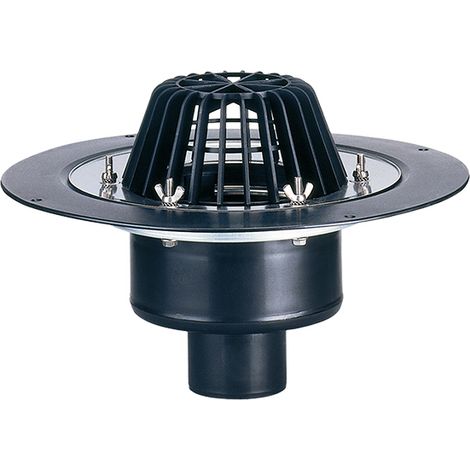 Drain de terrasse DN75, collecteur de feuilles en plastique, système de fixation pour l'étanchéité