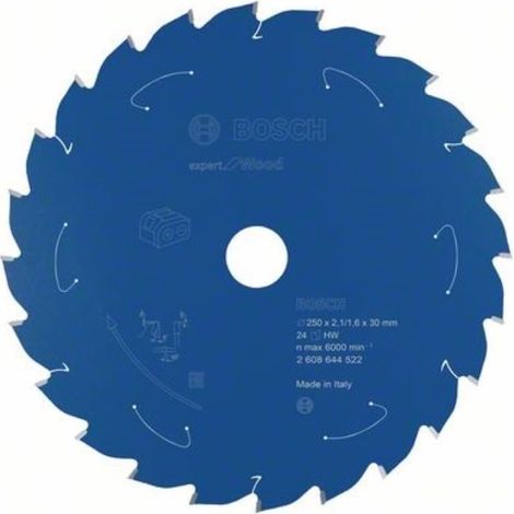 Bosch lama sega circolare Expert for Wood per seghe troncatrici a batteria 250 x 2,1 x 30 mm 24 - 2608644522 (1/2)