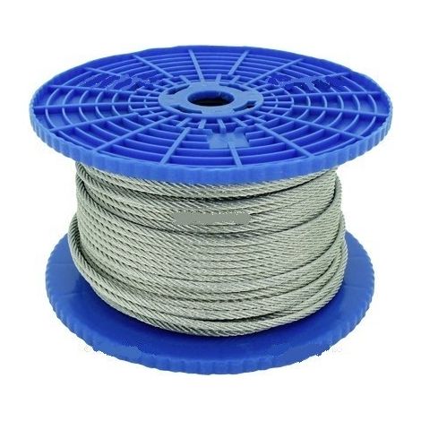 Cable de acero VISO - Tipo relojería - Ø 4 mm - Bobina de 100 m - Le mL - CAT409NB