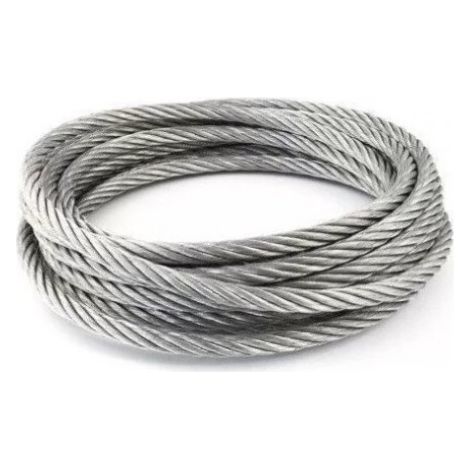 CABLE ACERO SIRGA 6X7+1 - 6MM ACERO GALVANIZADO - BRINOX