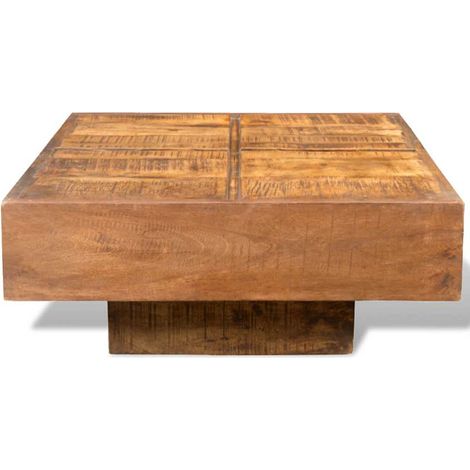 Maison Exclusive - Couchtisch Braun Quadratisch Massivholz Mango