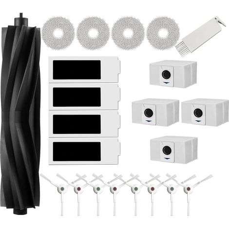 Accesorios para Ecovacs Deebot T20 Omni, T20e Omni: 1 cepillo principal de goma, 4 filtros HEPA, 4 mopas, 8 cepillos laterales, 4 bolsas para polvo. (1/5)