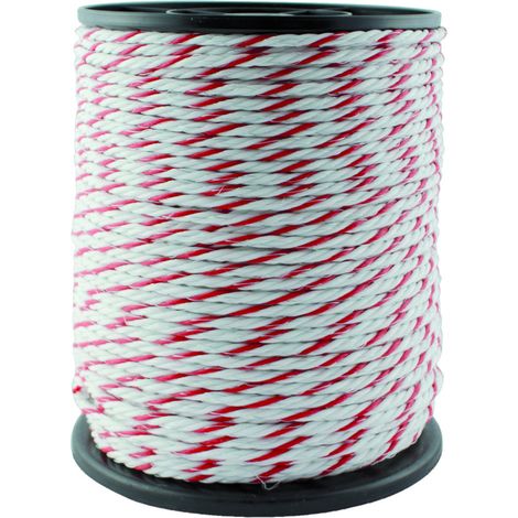 POWER ENERGY CORDA ELETTRICA SUPERIOR BIANCO/ROSSA 6MM 200 MT RECINZIONE ELETTRICA