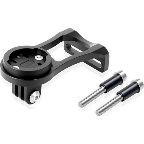 Support de guidon vélo 8x4.2cm, fixation accessoires cyclisme, universel avec vis, noir (1/5)