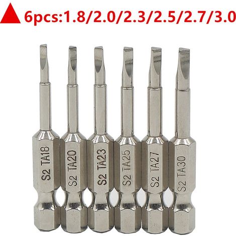 5Pcs Queue Hex Embouts de Tournevis Électriques à Tête Triangulaire Bits Set 50mm Embouts de Vissage Magnétique de Tige Hexagonale (1/3)