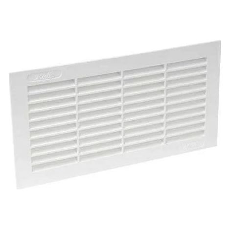 Grille de ventilation rectangulaire 108x216 mm – PVC blanc avec moustiquaire démontable – Pour carrelage intérieur – Anti-insecte (1/4)