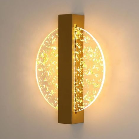 LED-Wandleuchte für den Innenbereich, runde goldene Lampe mit kreativem Design, 6 W, warmes Licht 3000 K. (1/5)