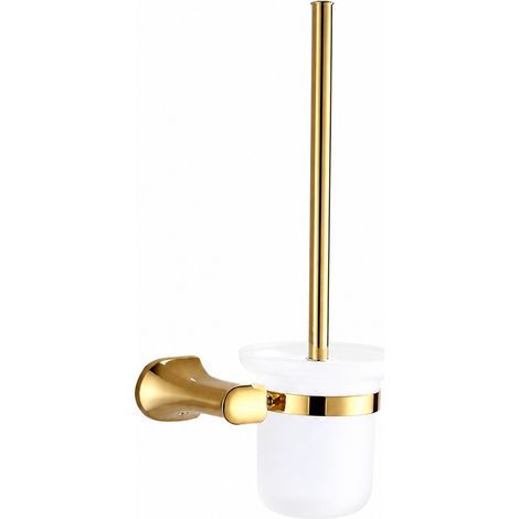 Porte-balai WC mural ovale en laiton Modèle A doré BH497J brosse toilette 28 × 15 × 13 cm 972 g – Livraison gratuite (1/5)