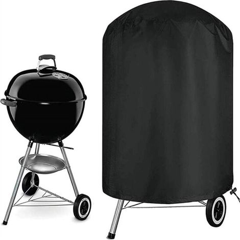 Housse Barbecue Bâche de Protection BBQ Couverture de Gril Anti-UV/Anti-l'eau/Anti-l'humidité Imperméable Extérieur Barbecue Grill Noir pour Weber. Holland. JennAir-76 x 91cm (1/4)