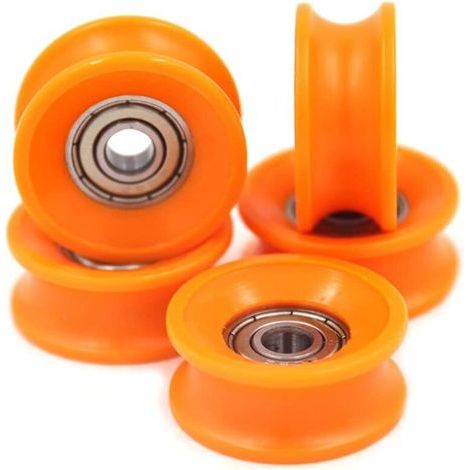 Lot de 5 poulies à roulement à billes 6 x 30 x 13 mm – Nylon renforcé et acier – Pour portes mobiles et coulissantes en verre – Grid Cool (1/4)