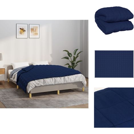 Decken - Living Gewichtsdecke Blau 137x200 cm 6 kg Stoff (1/5)