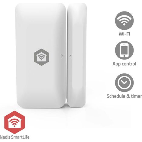 Sensor de puerta y ventana SmartLife  Zigbee 3.0  Batería  Android™ / iOS  Blanco