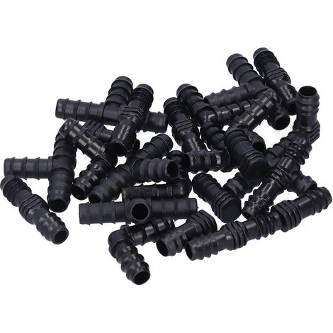 Kit de 24 raccords pour système d'irrigation goutte à goutte, avec embouts cannelés pour tuyau de 1/2 pouce, idéal pour jardin et serre. (1/2)