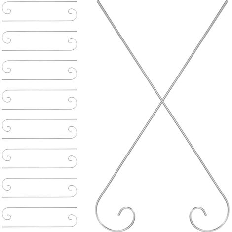 Set mit 25 dekorativen silberfarbenen Eisenhaken für Garten und Hof, mit Pflanzenetikettenfunktion, einfache Montage. (1/2)