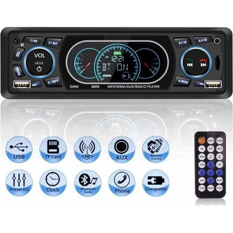 Autoradio - FOLAYA - 1 Din - Bluetooth Mains Libres - 4x60W - USB/AUX/FM/MP3 (1/4)