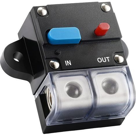 Disjoncteur Audio, 150A Réinitialisable de Voiture Fusible Bouton de Réinitialisation Disjoncteur Disjoncteur Auto-Récupération pour la Protection Audio et Amplis de Voitur 12-48V DC (1/5)