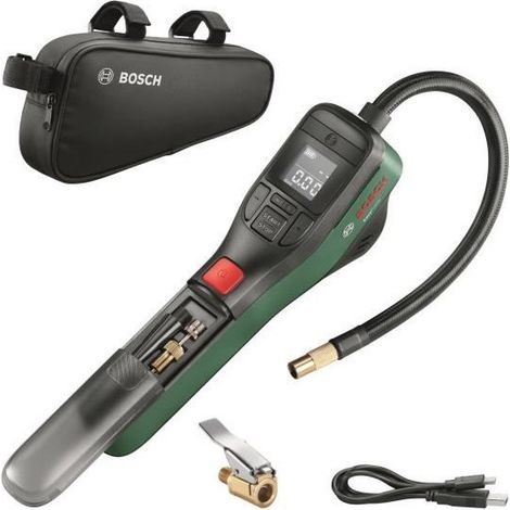 pompe a air comprimé sans fil BOSCH Easypump 3,6V - pour gonfler pneus (vélo, voiture, moto) ballons avec sacoche vélo 060394