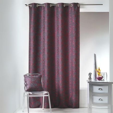 Rideau en Jacquard à Imprimés Design Bordeaux 140x260 cm