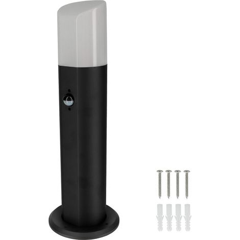 Borne éclairage extérieur avec détecteur de mouvement - Ht 45cm - Corps aluminium - étanche IP54 - pour ampoule E27 - Potelet (1/5)