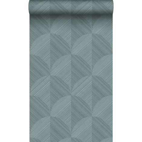 papier peint effet 3D bleu gris - Origin Wallcoverings (1/5)