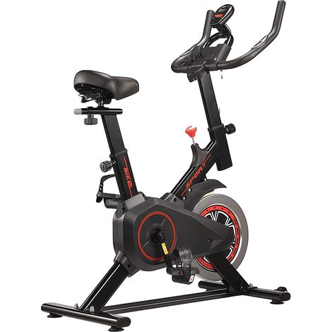 Heimtrainer, Herzfrequenzmessung, stabiler Stahlrahmen, schwarz (1/2)