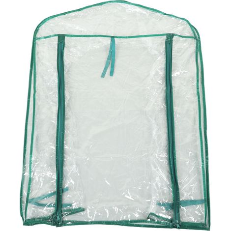 Housse de Remplacement pour Serre en PVC Transparent 69x49x92cm, Abri pour Plantes Mini pour Étagères à 2 Niveaux (1/5)