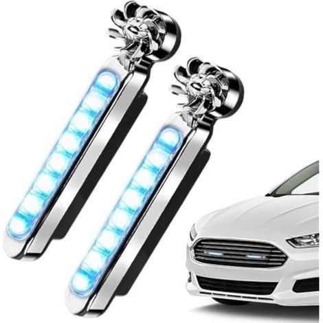 2 Pièces Décorations LED Réglables pour Phares de Voiture, Scooter, Moto, Camion, SUV, Berline, Vélo – Usage Extérieur, Route, Camping, Voyage (1/5)