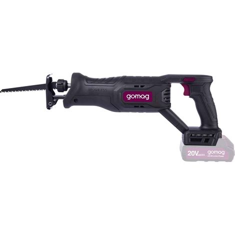 Gomag Akku-Säbelsäge GO-SBL250BL 20V Hub 28mm 2 Sägeblätter - Holz & Metall (1/4)