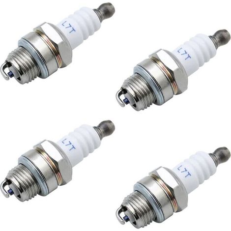 Lot de 4 bougies d'allumage L7T Universelles de Rechange l7t Bougie Tronconneuse Bougie D'allumage Remplacemen pour Tondeuse à Gazon Moteurs à 2 Temps (1/5)