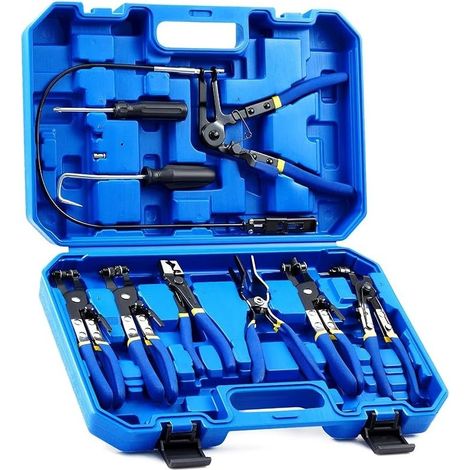 Orion Motor Tech Coffret de 9 Pinces à Collier Durite, Kit de Pinces pour Collier de Serrage Carburant, Huile & Eau avec Pince à Câble Flexible et Pince à Clips Clic-R pour Voitures, Camions & Motos (1/4)