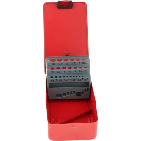 Mallette de Rangement pour Forets Hélicoïdaux, en Métal, Portable, Pratique, Robuste, Porte-Foret Vide, Boîte d'Indexation de Forets, 25 Emplacements (1/5)